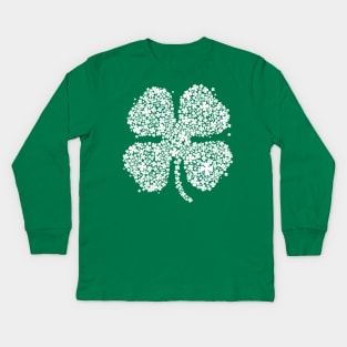 Four Leaf Clover Green Shirt St Patricks Day Shamrock Shirt III Kids Long Sleeve T-Shirt